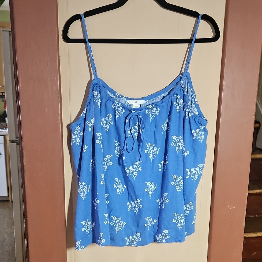 H&M Blue Floral Camisole